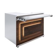 Прилавок кассовый универсальный Luxstahl КК-1200 Premium (нерж.)