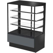Витрина холодильная ВПС (ADAGIO LX Cube 1300 Д) (ЕL.2.G9005гл.A7016гл.B7016гл.P1.PS.RAL9005гл.0)