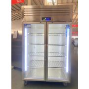 Шкаф-витрина МОРОЗИЛЬНАЯ LCF-450DD2M (1 ДВЕРНЫЙ, 600*760*1980)  НЕРЖАВЕЮЩАЯ СТАЛЬ, СТЕКЛ. ДВЕРЬ