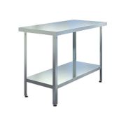 Стол технологический рабочий КСР-11/5 Н0БП (без борта, полка, опоры нерж. сталь)
